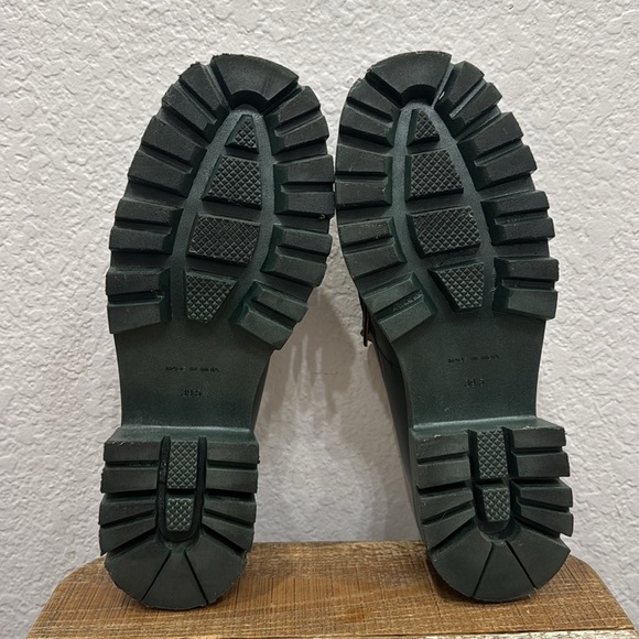 Free People Lyra Lug Sole Loafers Emerald Green Size 39.5 - Picture 8 of 8